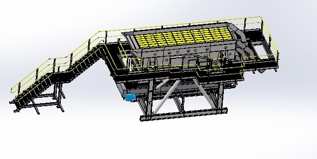 G100 linear vibrating screen 3D Model