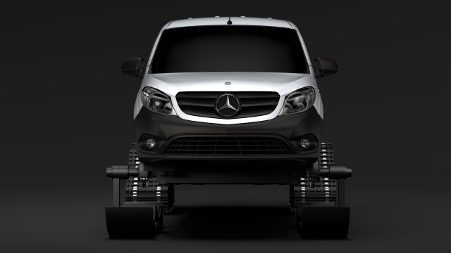 Mercedes Benz Citan Van Ski 2018 3D Model