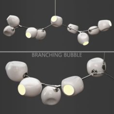 Branching bubble 9 lamps by Lindsey Adelman MILK SILVER 3D Model