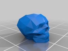 Low Poly Skull Paracord Bead V2 3D Print Model
