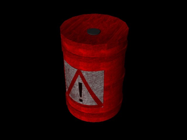 Explosive Barrel obj 3D Model