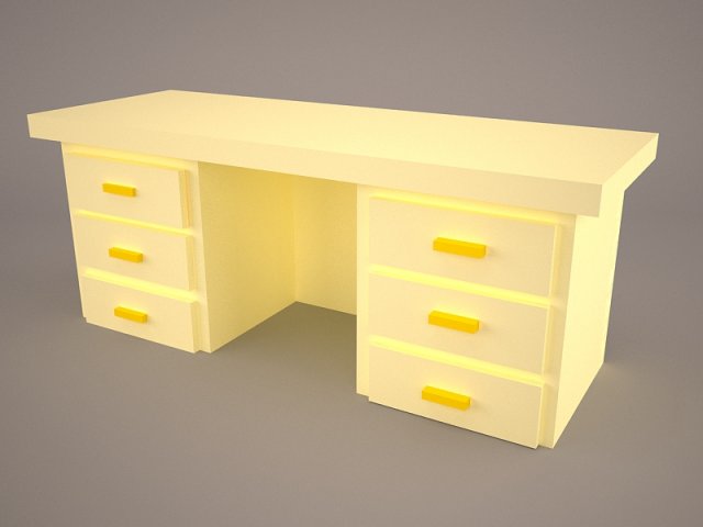 Traditional Credenza 3D Model