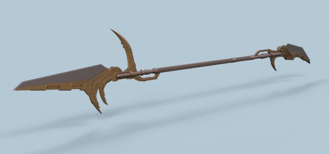 Spear of Corvus Glaive from movie Avengers Infinity war 3D Model