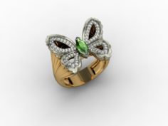 Jewellery ring butterfly 3D Model