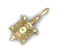 Turtle jewelry pendant 3D Model