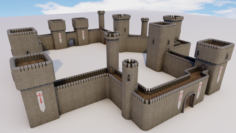 Castle Walls Modular Pack 3D Model