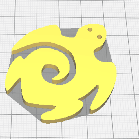 Dige tortuga – turtle pendant 3D Print Model