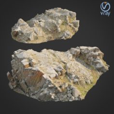 3d scanned rock cliff K2 3D Model