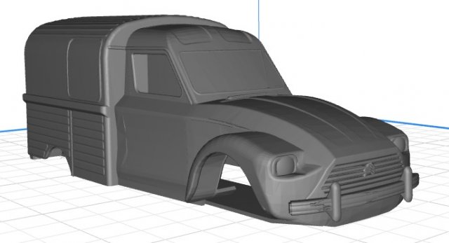 Citroen Dyane 400 Scale Body Car 3D Model