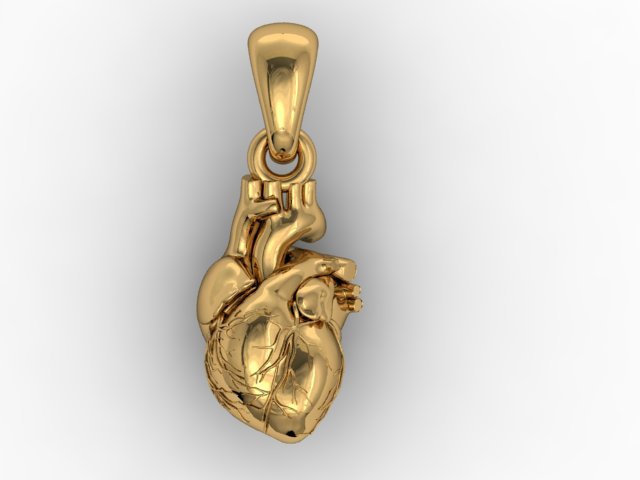 Human heart pendant 3D Model