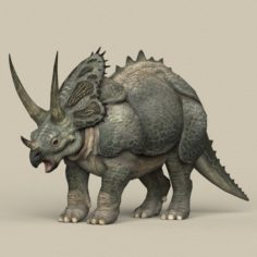 Game Ready Dinosaur Triceratops 3D Model
