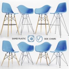 Eames Plastic Side Chairs 3D Model