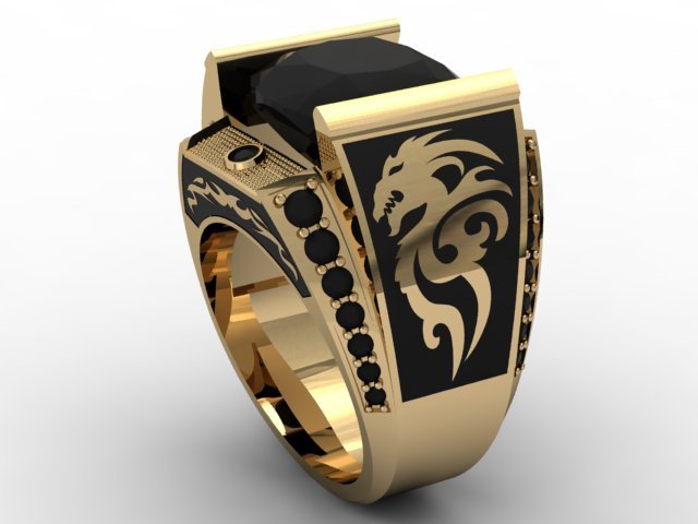 Jewellery man ring 3D Model