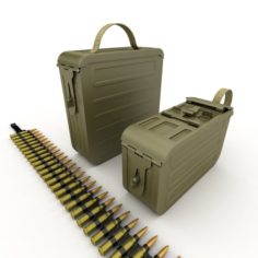 Ammunition boxes for machine gun 3D Model