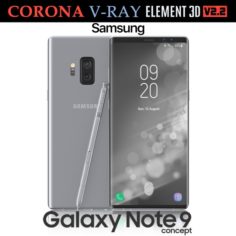 Samsung Galaxy Note 9 Gray Concept 3D Model