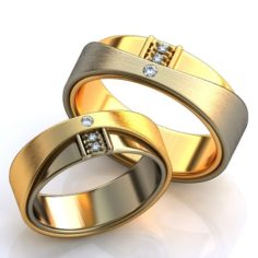 Wedding rings-SET 26 3D Model