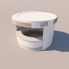 Simple Cafe Kiosk 3D Model