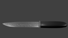Damascus steel knife Free 3D Model
