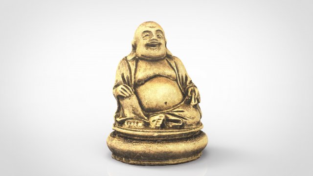 GOLD HAPPY BUDDHA 3D Model