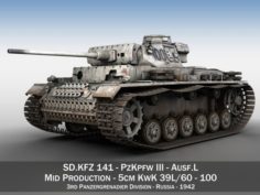 PzKpfw III – Panzer 3 – AusfL – 100 3D Model