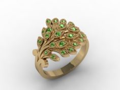Jewellery ring peacock 3D Model