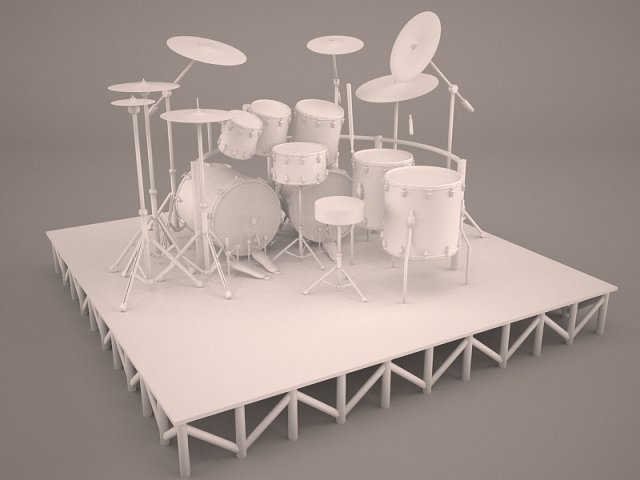 Drums-kit-big 3D Model