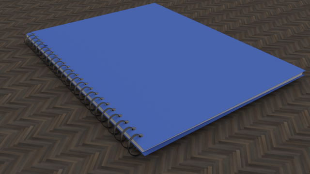 Low-Poly School Notebook 3D Model
