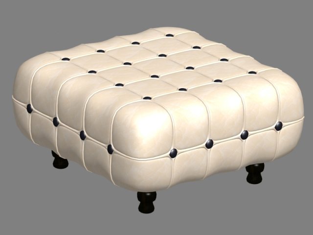 Square ottoman chair 3D Model