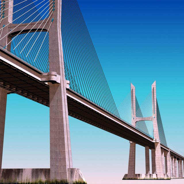 Vasco da Gama Bridge 3D Model