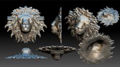 Lion Head 3D Model