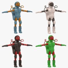 Sci-Fi Man Not Rigged Lowpoly-Highpoly 3D Model