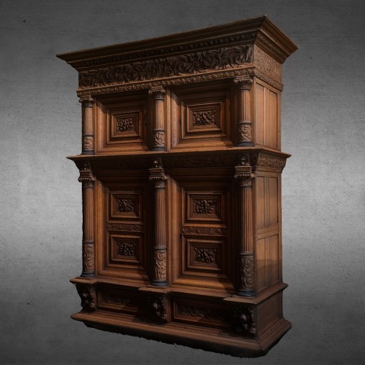 Cabinet with four doors or Dutch cabinet						 Free 3D Model