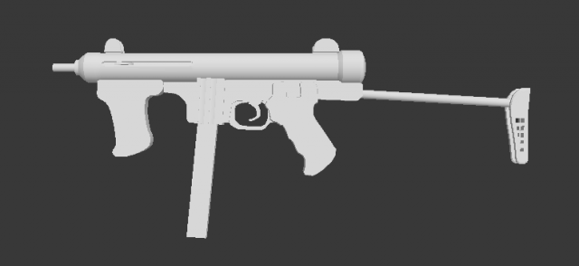 Beretta M12 SMG Free 3D Model