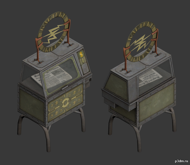 News Vendor 3D Model