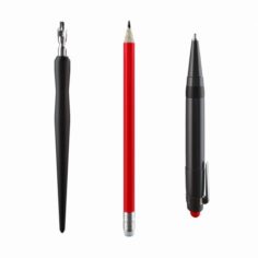 Ink Pen Pencil and Pen 3D Model
