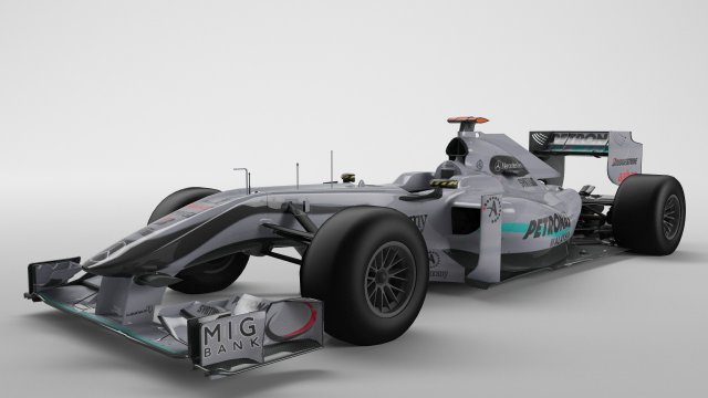 Mercedes-Benz W06 2015 Formula-1 Bolide 3D Model