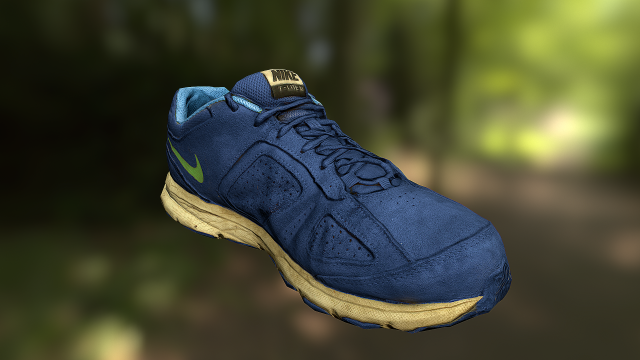 Worn Nike shoe low poly 3D Model