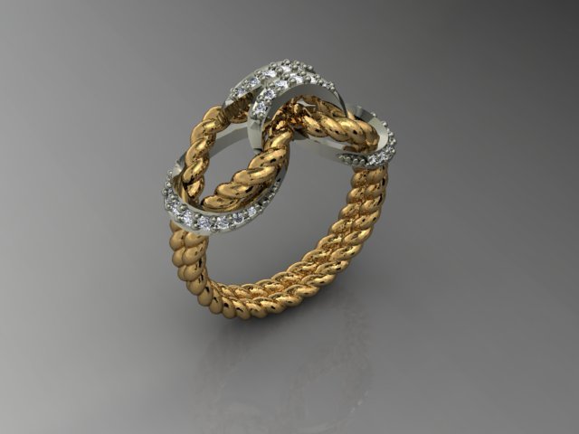 Jewellery ring rope 3D Model