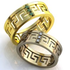 Wedding rings-SET 33 3D Model