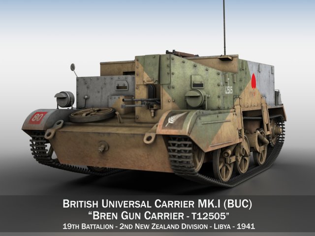 Bren Gun Carrier MKI – BUC – T12505 3D Model
