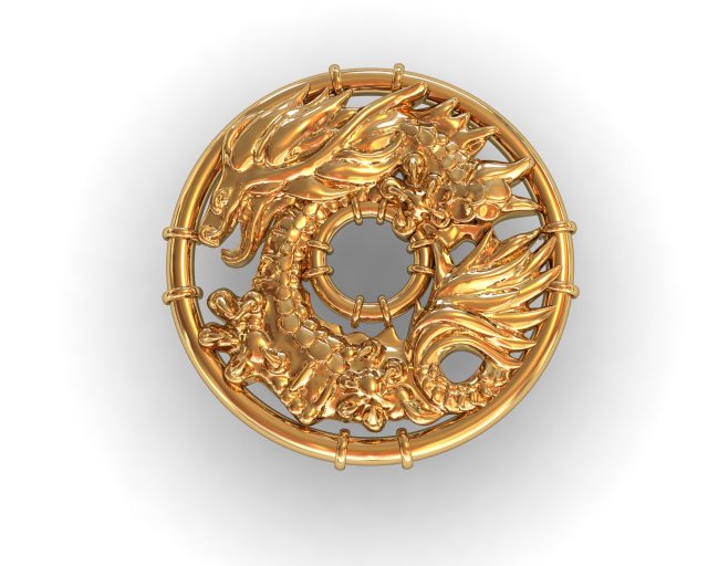 Drakon jewellery pendant 3D Model