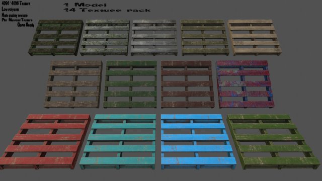 Wood pallet 3D Model