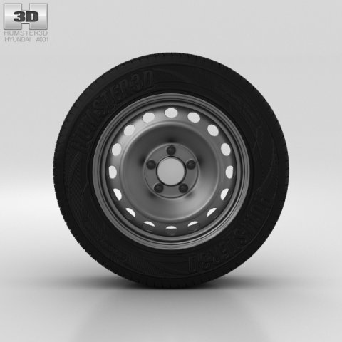 Hyundai Elantra Wheel 15 inch 001 3D Model