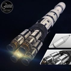 Space sci-fi rocket ship 3D Model