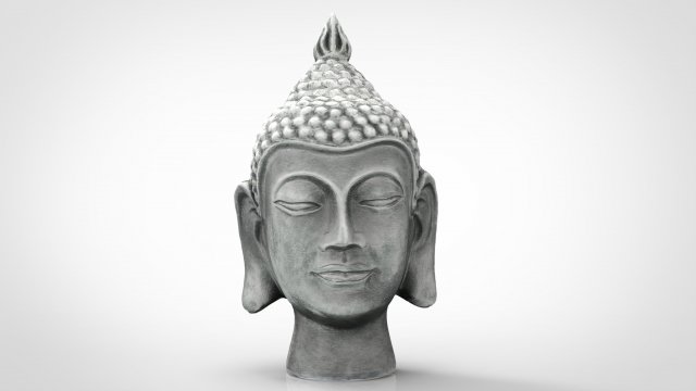 SILVER BUDDHA HEAD 3D Model