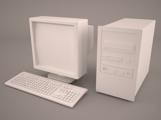 Old PC Compaq deskpro 3D Model