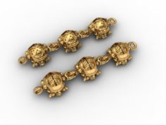 Skull chain bracelet 3D Model