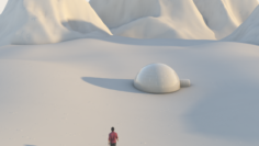 Snow mountains landscape 3D Model