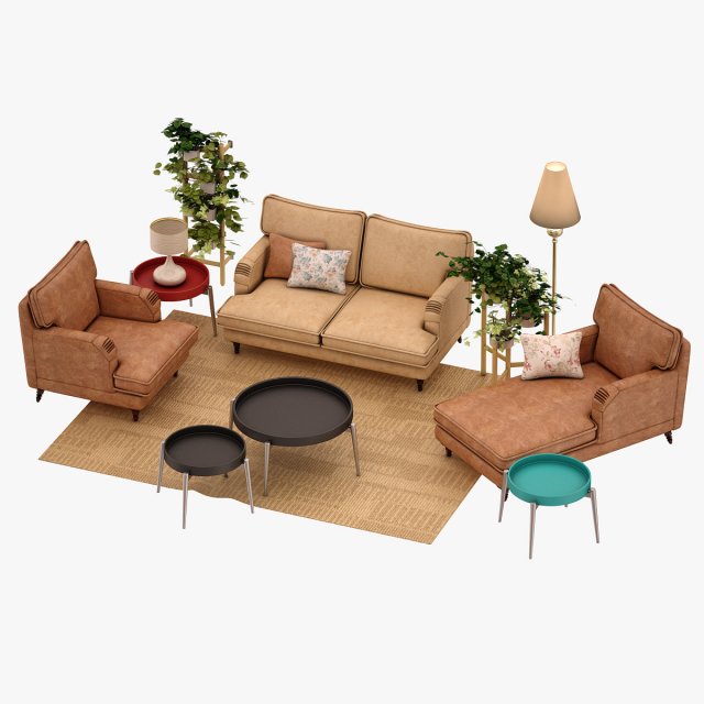 Living Room Set 3D Model