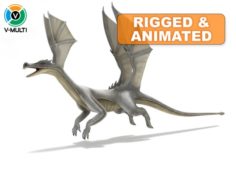 Dragon Rigged and Animated 3D Model